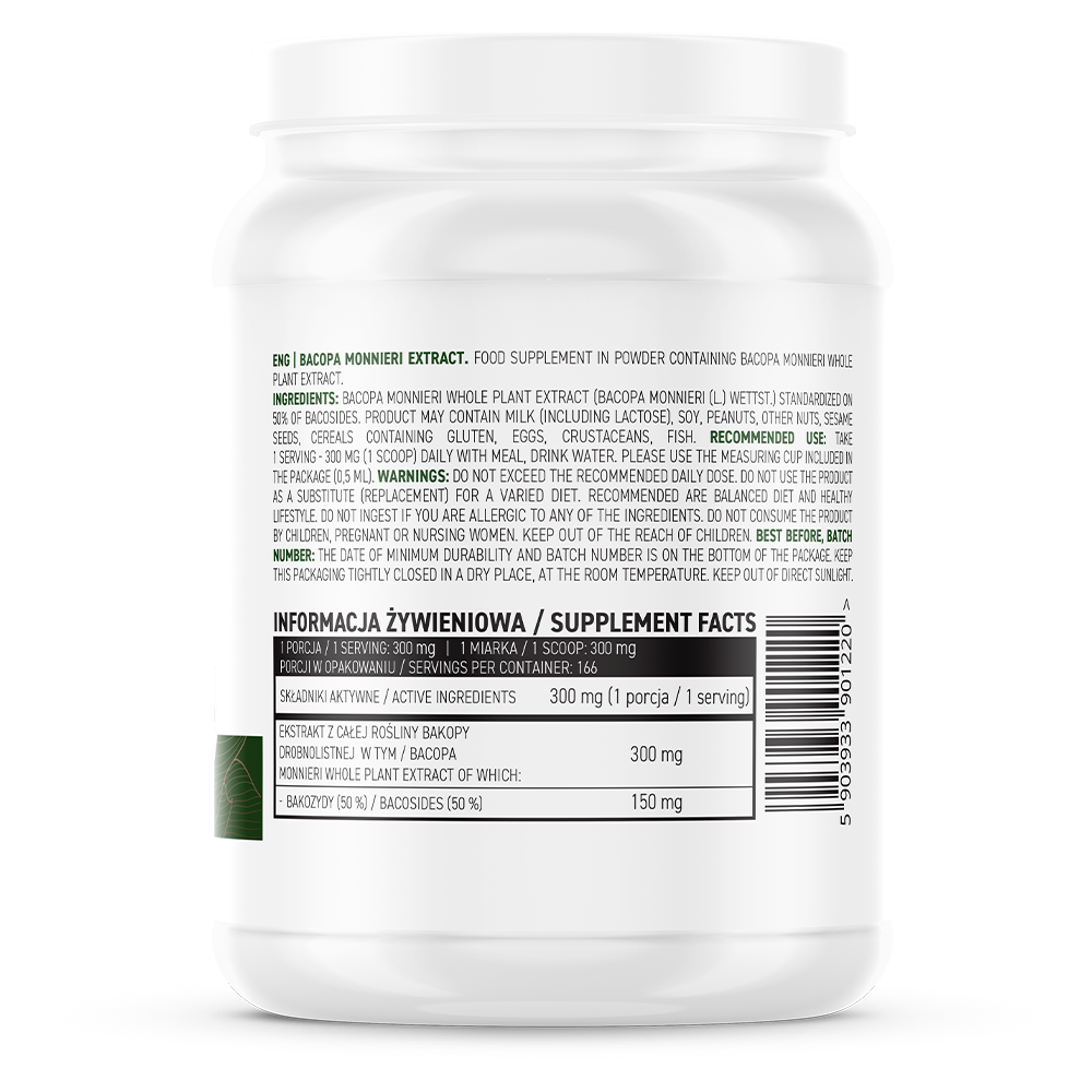 OstroVit Bacopa Monnieri Ekstrakt 50 g, Looduslik