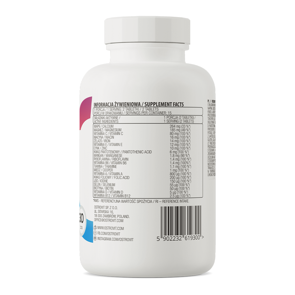 OstroVit 100% Vit&Min 30 tab