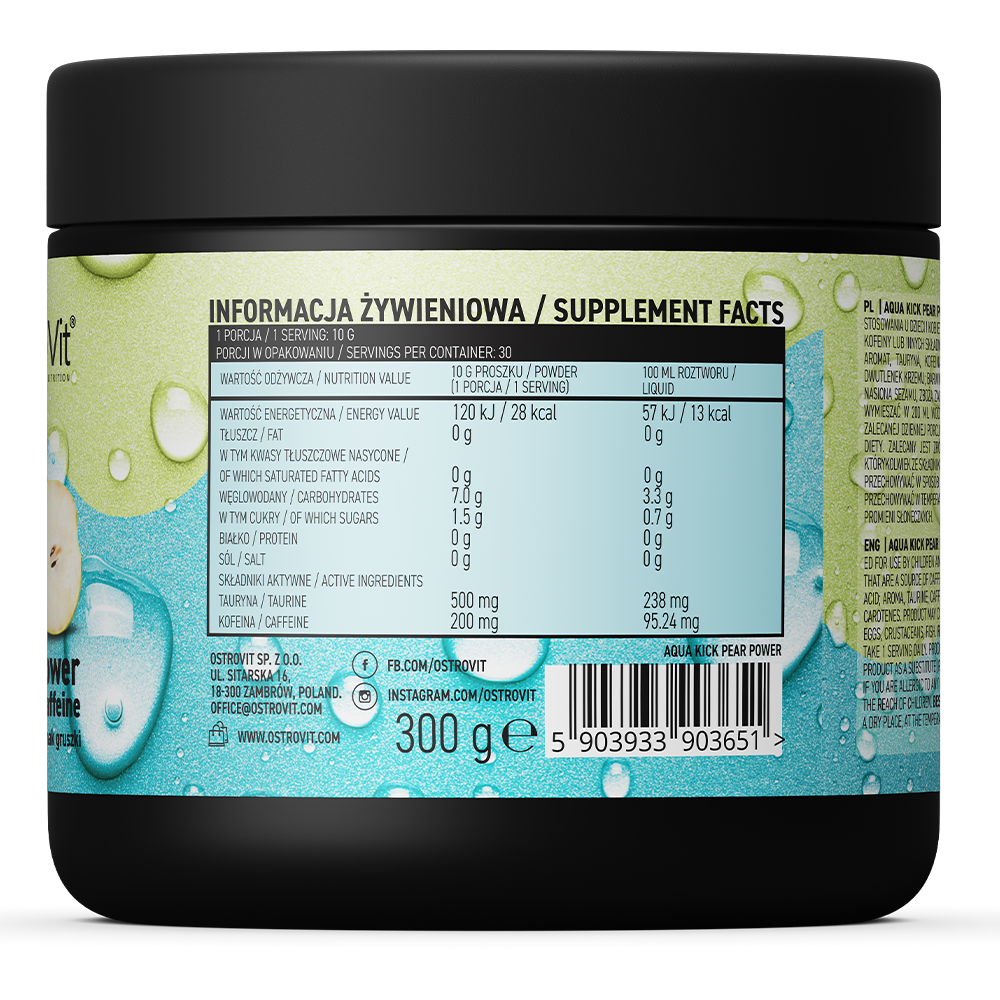 OstroVit Aqua Kick Pear Power 300 g