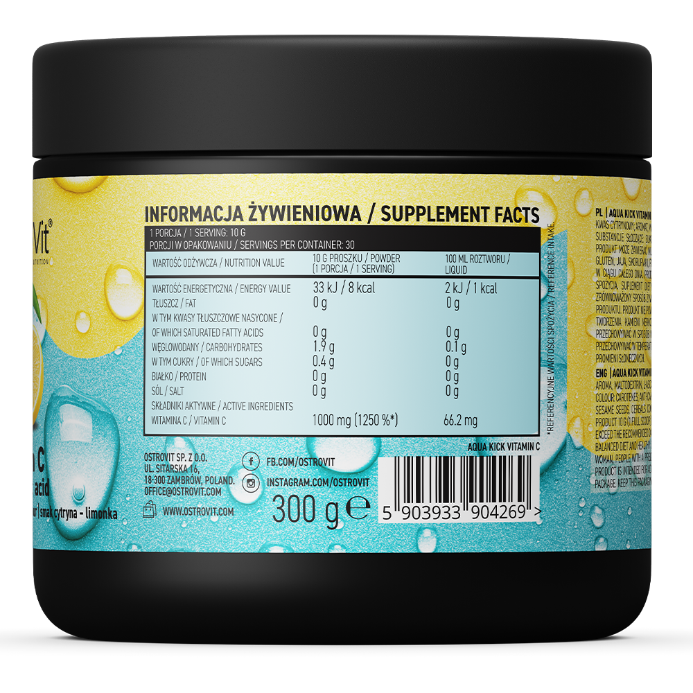 OstroVit Aqua Kick C-Vitamiin 300 g