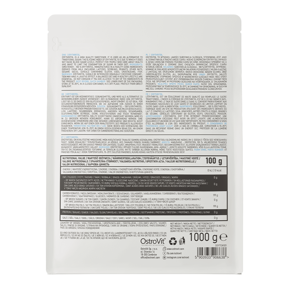 OstroVit Erythritol 1000 g, Natural