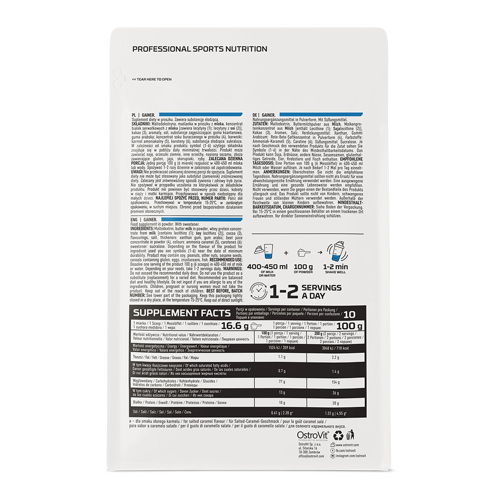 OstroVit Gainer 1000 g, Šokolaad