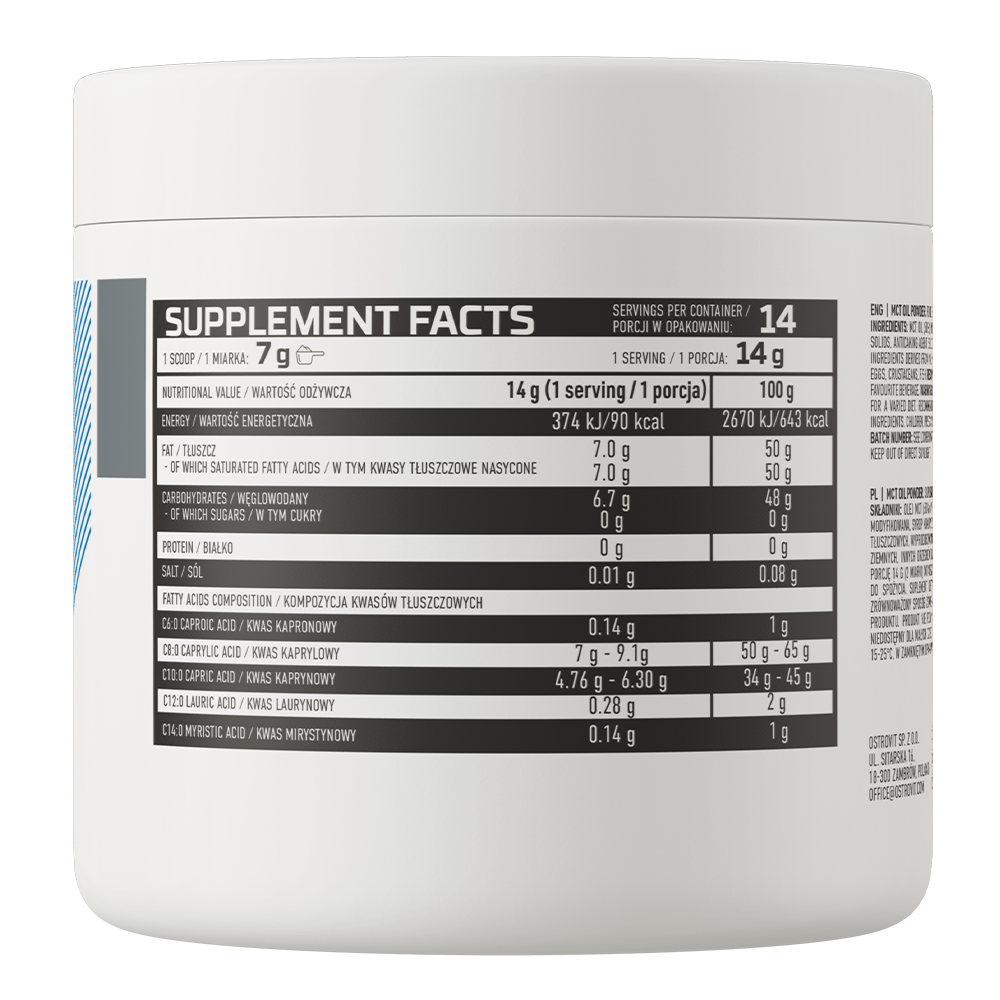 OstroVit MCT õlipulber 200 g, naturaalne