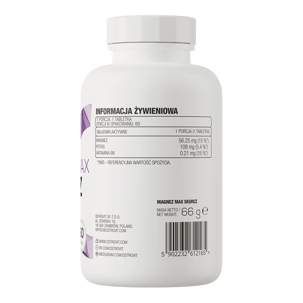 OstroVit Magnez Max Cramp 60 tabletti