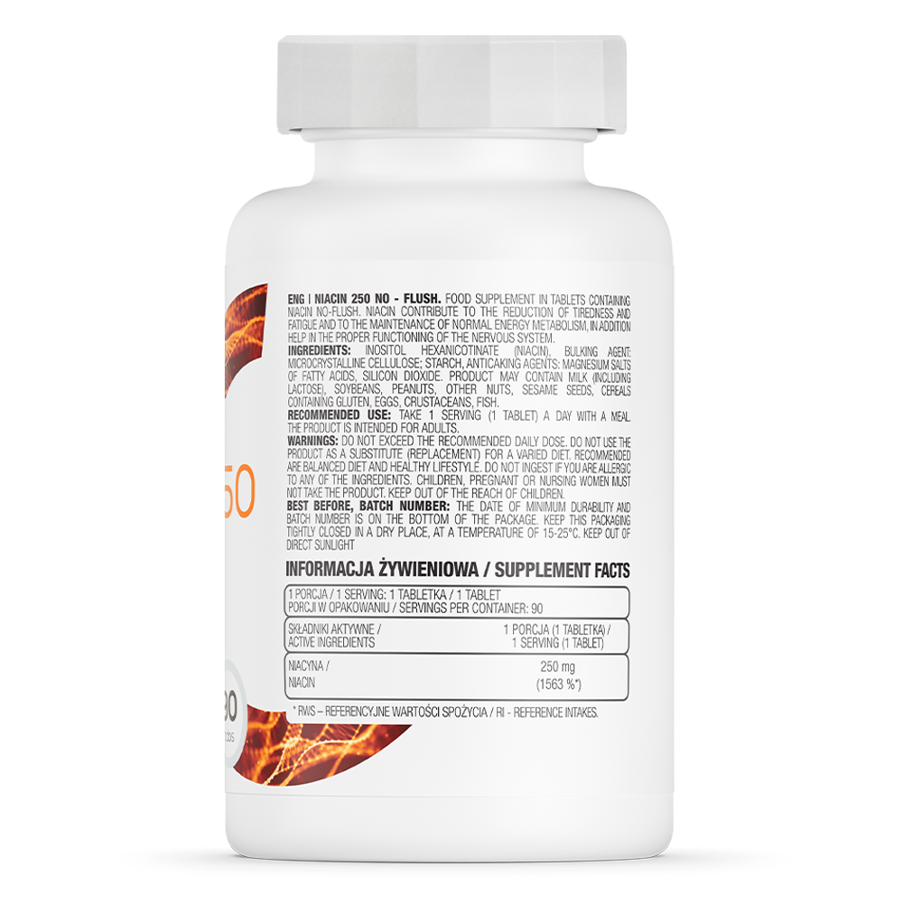 OstroVit Niacin 250 NO FLUSH 90 tabletti