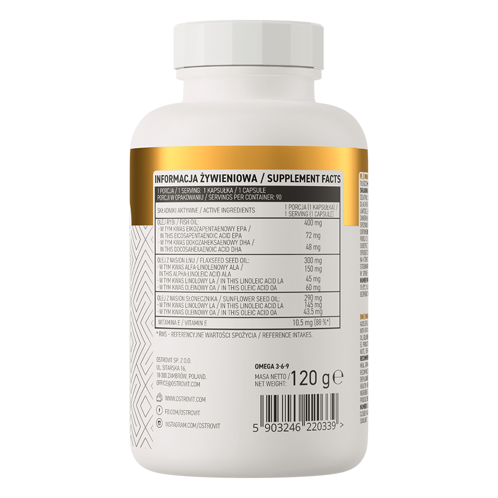 OstroVit Omega 3-6-9 90 kapslid