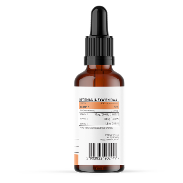 OstroVit Pharma Vitamin D3 + K2 MK-7 drops 30 ml