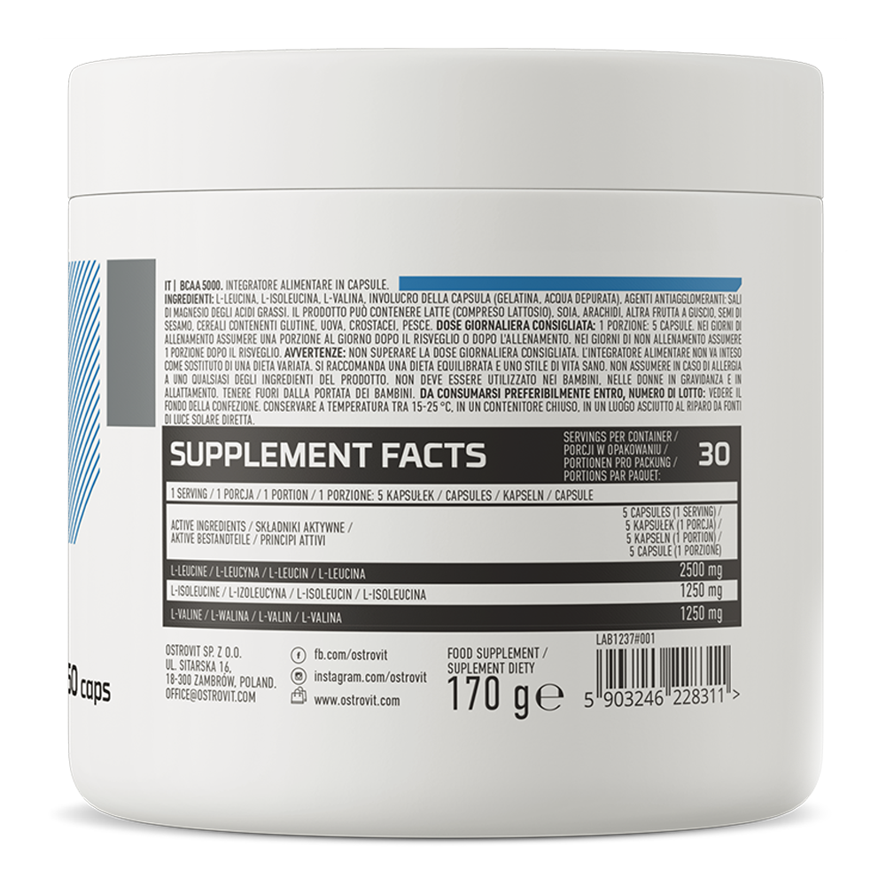 OstroVit Supreme kapslid BCAA 5000 mg 150 kapslit
