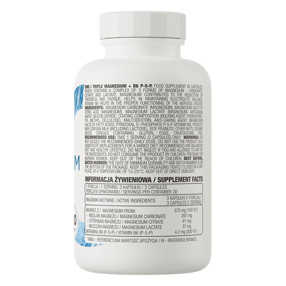 OstroVit Тройной Магний + B6 P-5-P 90 капсул
