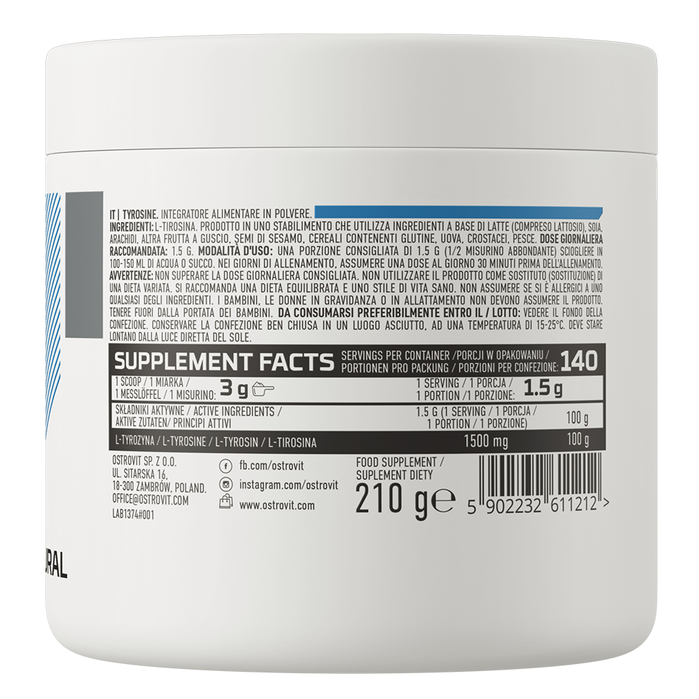 OstroVit Supreme Puhas Türosiin 210 g, Looduslik