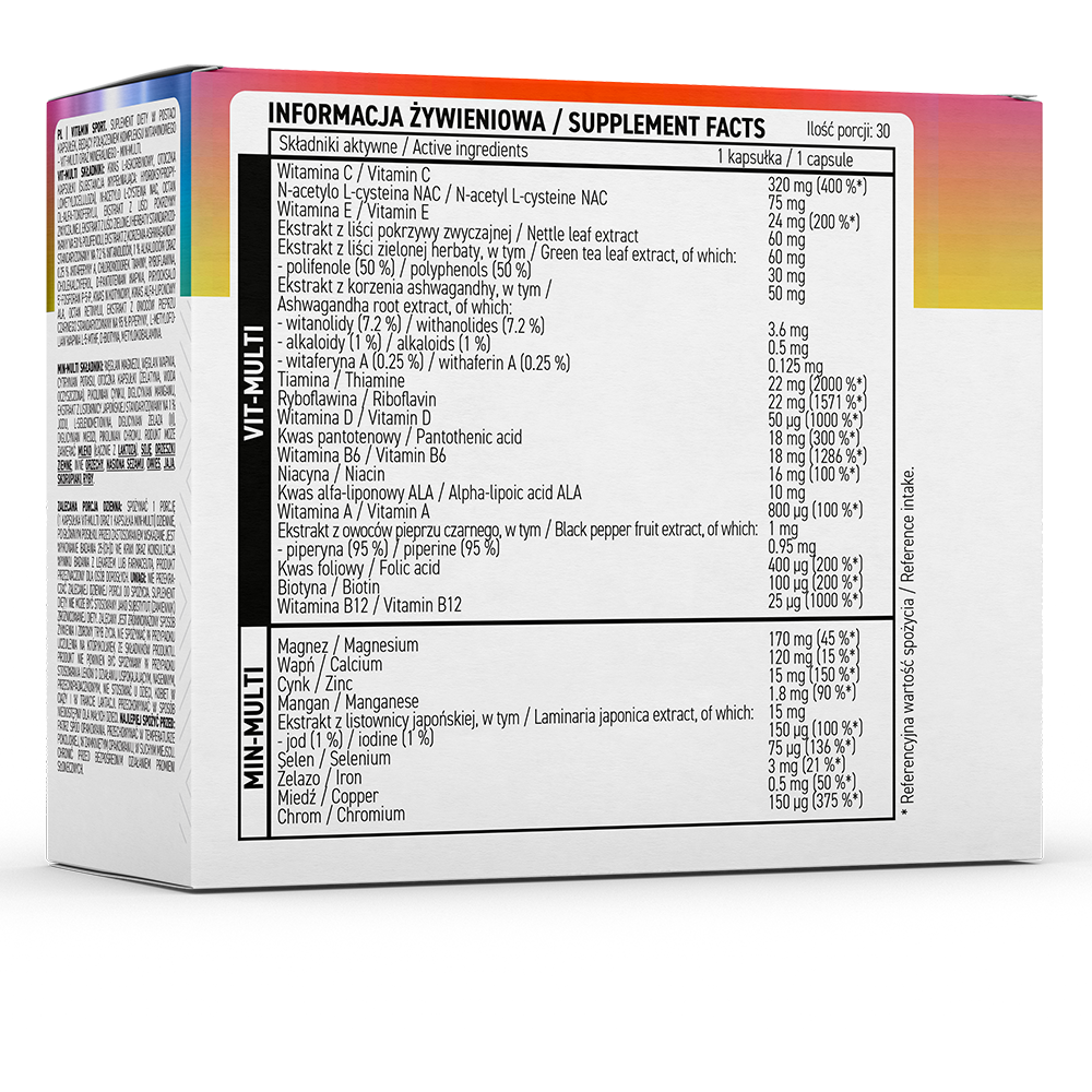 OstroVit VITA&MINERALS Sport 60 kapslit