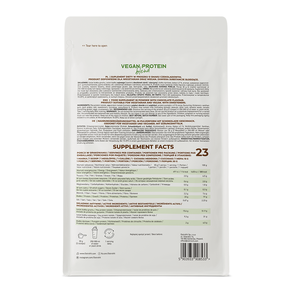 OstroVit Vegan Protein Blend 700 г, Шоколадный