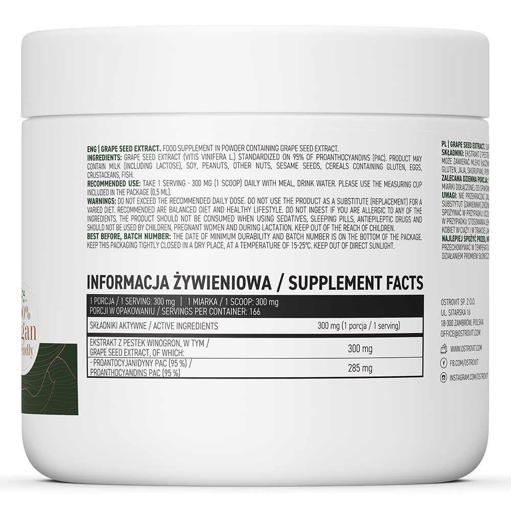 OstroVit Viinamarjaseemne Ekstrakt 50 g, Looduslik