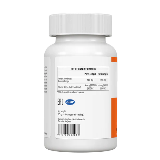 UltraVit Curcumin D3 60 softgels