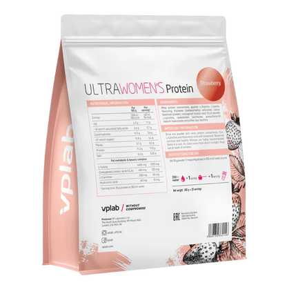 Vplab Ultra Women`s Protein Strawberry 500g