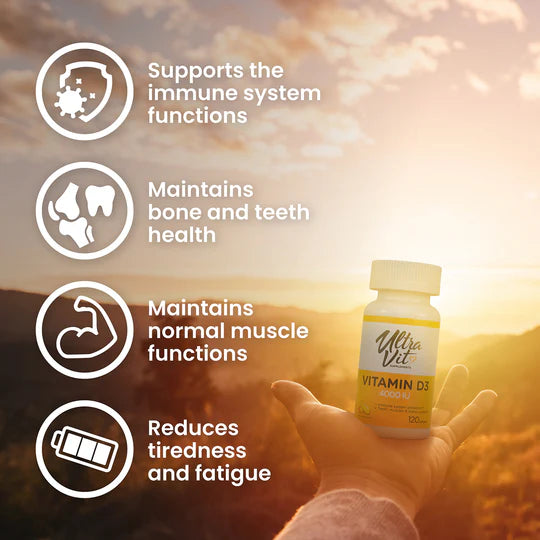UltraVit Vitamin D3 4000IU 120 softgels