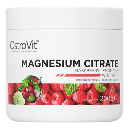 OstroVit Magnesium Citrate 200 g, Raspberry Lemonade with Mint