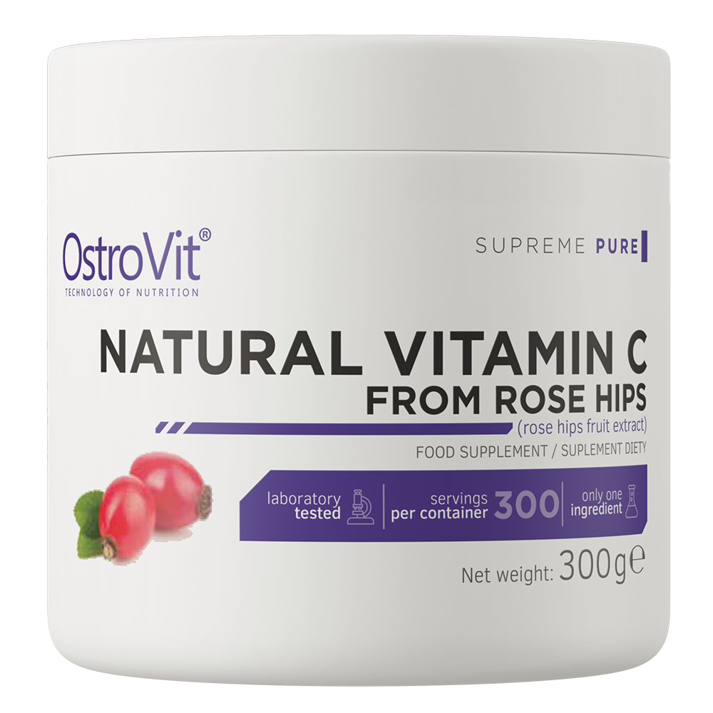 OstroVit Natural Vitamin C From Rose Hips 300 g, Natural
