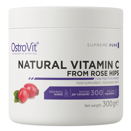 OstroVit Natural Vitamin C From Rose Hips 300 g, Natural
