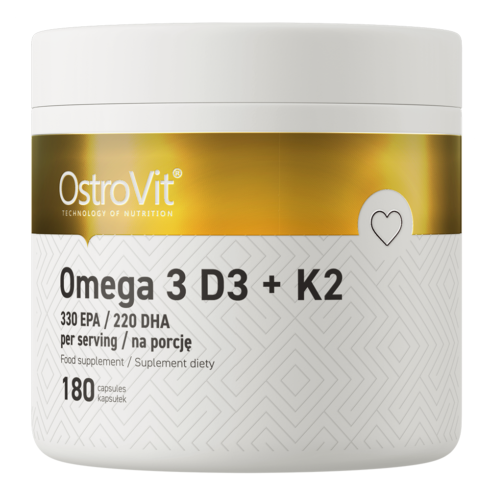 OstroVit Omega 3 D3+K2 180 kork