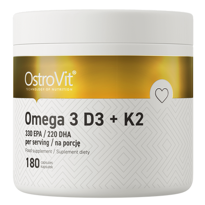 OstroVit Omega 3 D3+K2 180 kork