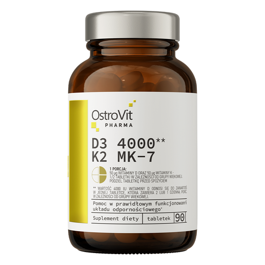 OstroVit Pharma D3 4000 IU + K2 MK-7 90 tabletti