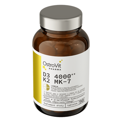 OstroVit Pharma D3 4000 IU + K2 MK-7 90 tabletti