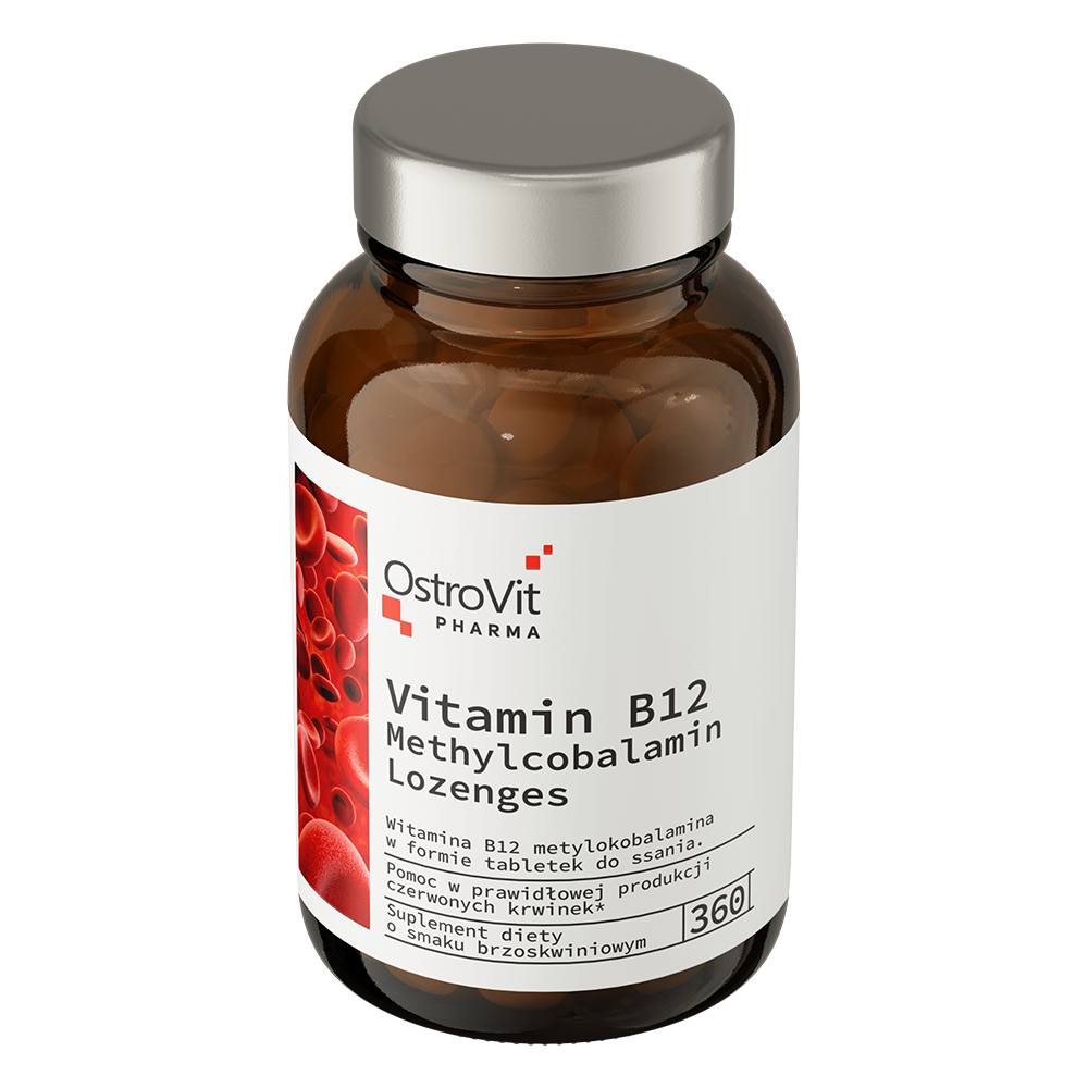 OstroVit Pharma Vitamiin B12 Metüülkobalamiini pastillid 360 tab, Virsik