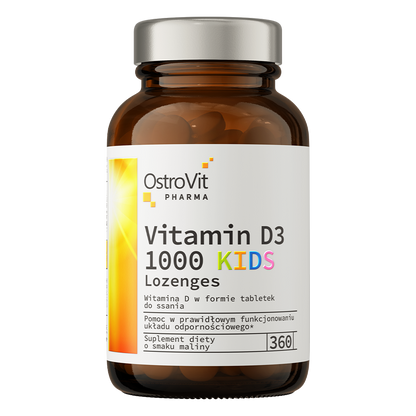 OstroVit Pharma Vitamin D3 1000 mg lozenges for children 360 tablets, Raspberry