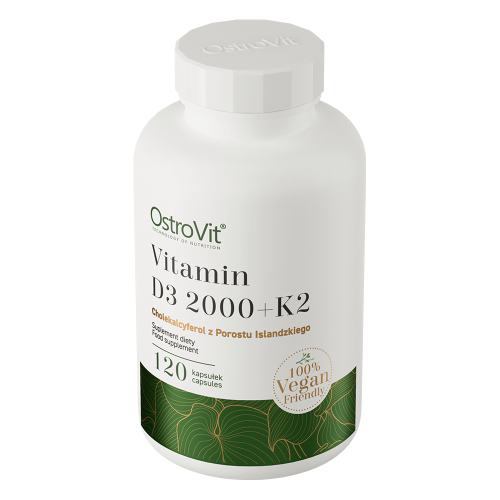 OstroVit Vitamiin D3 2000 + K2 VEGE 120 kapslit