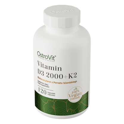OstroVit Vitamiin D3 2000 + K2 VEGE 120 kapslit