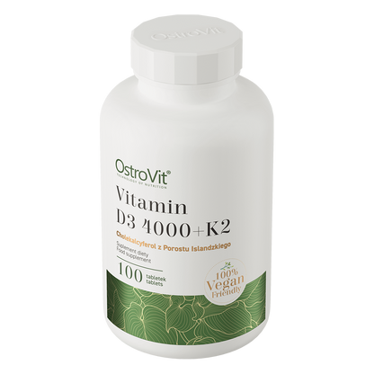 OstroVit Vitamin D3 4000 IU + K2 VEGE 100 tabs