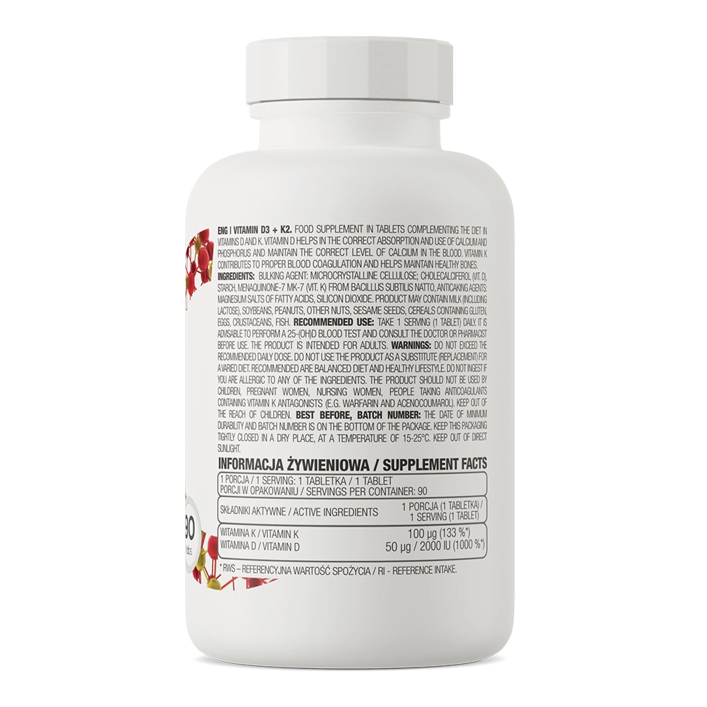 OstroVit Витамин D3 + K2 90 таблеток