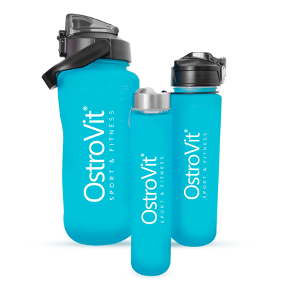 OstroVit Water Bottles 2000 ml + 900 ml + 500 ml, Blue - (DISCOUNT - wrong ml measure)